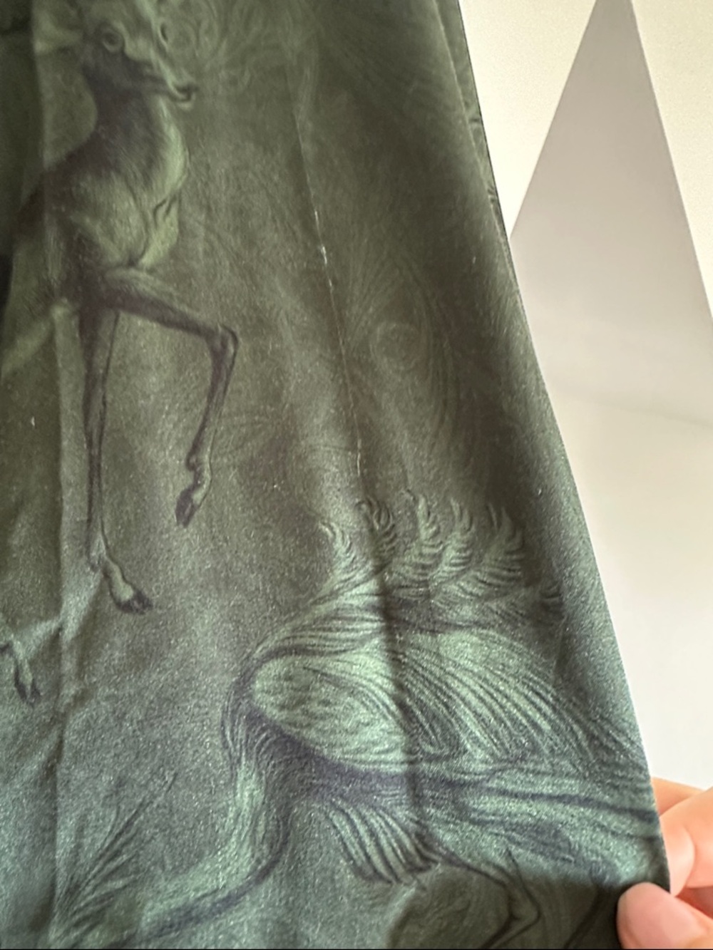 All Saints Estelle Heidi Silk Blend Long Sleeve Midi Dress with Animal Print - Picture 7 of 7